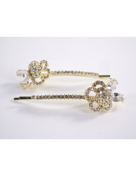 Wsuwka do włosów RÓŻYCZKI z kryształkami 2 szt. Lolita Akcesoria CRYSTAL