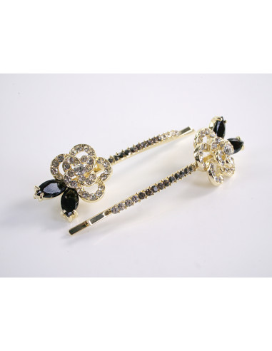 Wsuwka do włosów RÓŻYCZKI z kryształkami 2 szt....