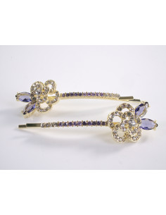 Wsuwka do włosów RÓŻYCZKI z kryształkami 2 szt. Lolita...