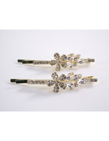 Wsuwka do włosów KWIATEK z kryształkami 2 szt....