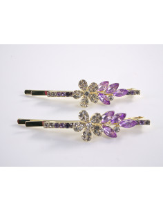 Wsuwka do włosów KWIATEK z kryształkami 2 szt. Lolita...