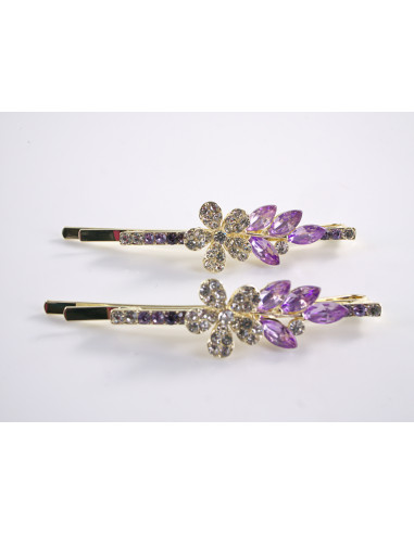 Wsuwka do włosów KWIATEK z kryształkami 2 szt....