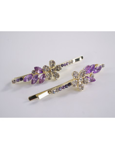 Wsuwka do włosów KWIATEK z kryształkami 2 szt. Lolita... 2