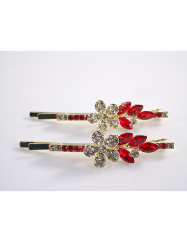 Wsuwka do włosów KWIATEK z kryształkami 2 szt....