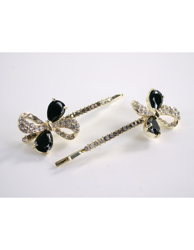 Wsuwka do włosów KOKARDKI z kryształkami 2 szt....