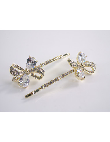 Wsuwka do włosów KOKARDKI z kryształkami 2 szt....