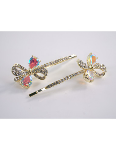 Wsuwka do włosów KOKARDKI z kryształkami 2 szt....