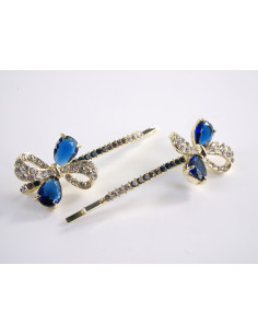 Wsuwka do włosów KOKARDKI z kryształkami 2 szt. Lolita... 2