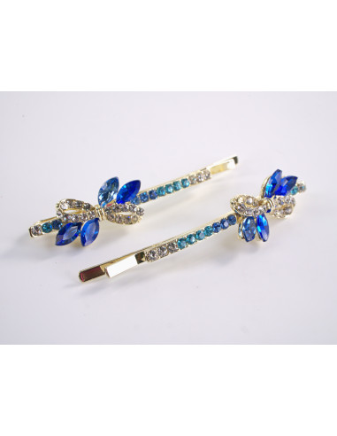 Wsuwka do włosów KOKARDKI z kryształkami 2 szt....