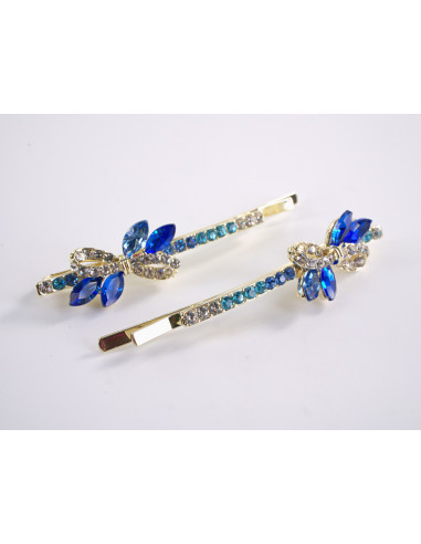 Wsuwka do włosów KOKARDKI z kryształkami 2 szt....