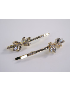 Wsuwka do włosów KOKARDKI z kryształkami 2 szt. Lolita... 2