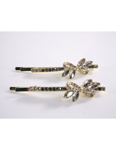 Wsuwka do włosów KOKARDKI z kryształkami 2 szt....