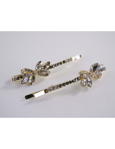 Wsuwka do włosów KOKARDKI z kryształkami 2 szt....