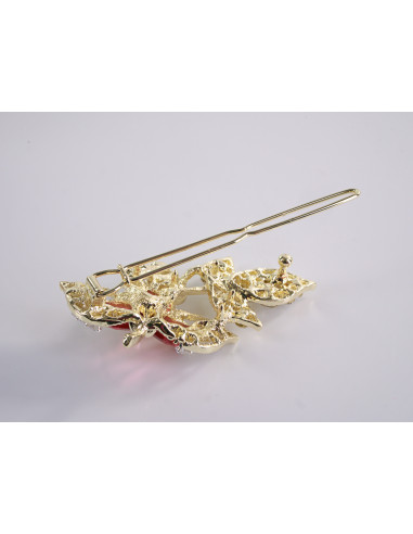 SPINKA  do włosów LIŚĆ LISTEK Z KRYSZTAŁKAMI...