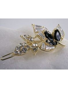 SPINKA  do włosów LIŚĆ LISTEK Z KRYSZTAŁKAMI  Lolita...