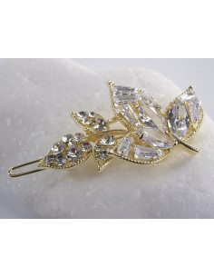 SPINKA  do włosów LIŚĆ LISTEK Z KRYSZTAŁKAMI  Lolita...