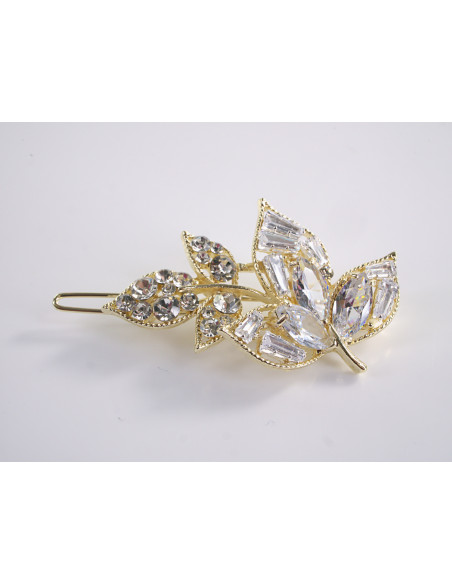 SPINKA  do włosów LIŚĆ LISTEK Z KRYSZTAŁKAMI  Lolita Akcesoria CRYSTAL