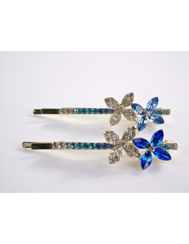 Wsuwka do włosów KWIATKI z kryształkami 2 szt....
