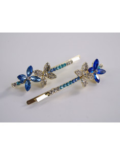 Wsuwka do włosów KWIATKI z kryształkami 2 szt. Lolita... 2