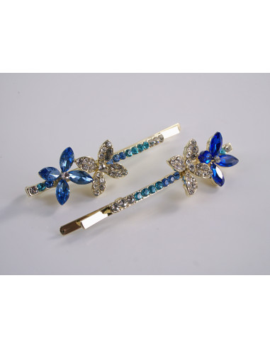 Wsuwka do włosów KWIATKI z kryształkami 2 szt....