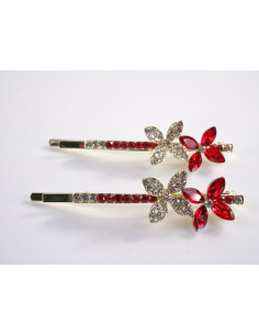 Wsuwka do włosów  KWIATKI z kryształkami 2 szt. Lolita...