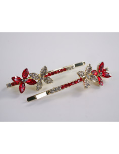 Wsuwka do włosów  KWIATKI z kryształkami 2 szt. Lolita... 2