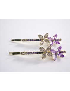 Wsuwka do włosów KWIATEK z kryształkami 2 szt. Lolita...