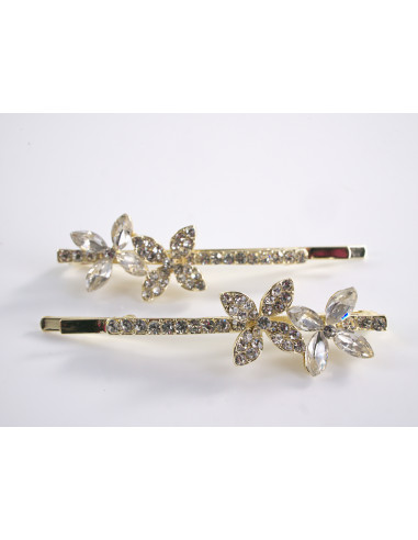 Wsuwka do włosów  KWIATKI z kryształkami 2 szt....