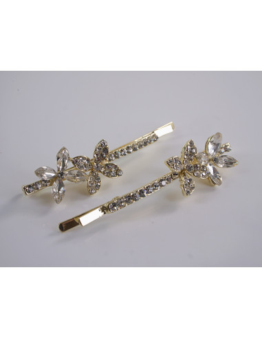 Wsuwka do włosów  KWIATKI z kryształkami 2 szt....