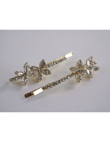 Wsuwka do włosów  KWIATKI z kryształkami 2 szt....