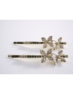 Wsuwka do włosów  KWIATKI z kryształkami 2 szt. Lolita...