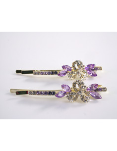 Wsuwka do włosów  KWIATKI z kryształkami 2 szt. Lolita...