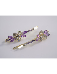 Wsuwka do włosów  KWIATKI z kryształkami 2 szt. Lolita... 2