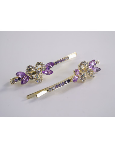 Wsuwka do włosów  KWIATKI z kryształkami 2 szt....