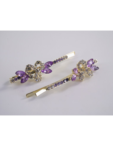 Wsuwka do włosów  KWIATKI z kryształkami 2 szt....