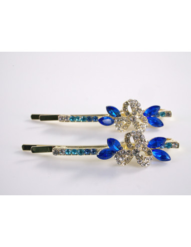 Wsuwka do włosów  KWIATKI z kryształkami 2 szt....