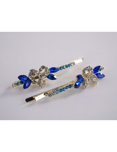 Wsuwka do włosów  KWIATKI z kryształkami 2 szt....