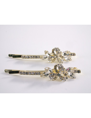 Wsuwka do włosów  KWIATKI z kryształkami 2 szt....