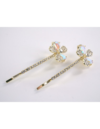 Wsuwka do włosów KWIATEK z kryształkami 2 szt....