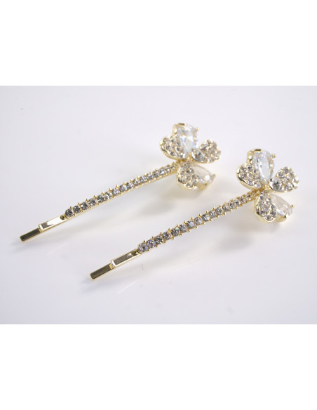 Wsuwka do włosów KWIATEK z kryształkami 2 szt. Lolita Akcesoria CRYSTAL