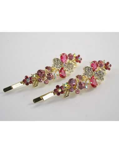 Wsuwka do włosów KWIATKI  z kryształkami 2 szt....