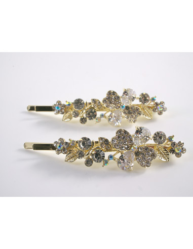 Wsuwka do włosów KWIATKI  z kryształkami 2 szt....