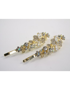 Wsuwka do włosów KWIATKI  z kryształkami 2 szt. Lolita... 2