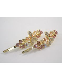 Wsuwka do włosów KWIATKI  z kryształkami 2 szt. Lolita... 2