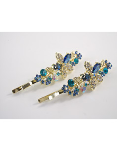 Wsuwka do włosów KWIATKI  z kryształkami 2 szt. Lolita... 2