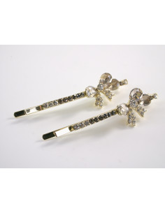 Wsuwka do włosów KOKARDKI z kryształkami 2 szt Lolita... 2