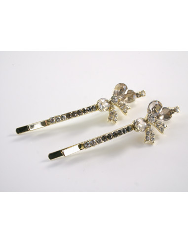 Wsuwka do włosów KOKARDKI z kryształkami 2 szt...