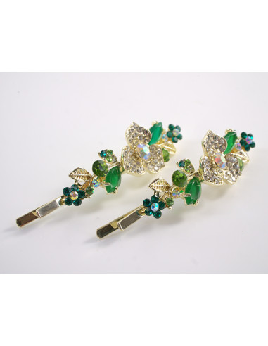 Wsuwka do włosów KWIATKI z kryształkami 2 szt....