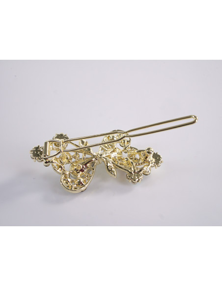 SPINKA  do włosów KOKARDKI Z KRYSZTAŁKAMI  Lolita Akcesoria GRAFITOWY