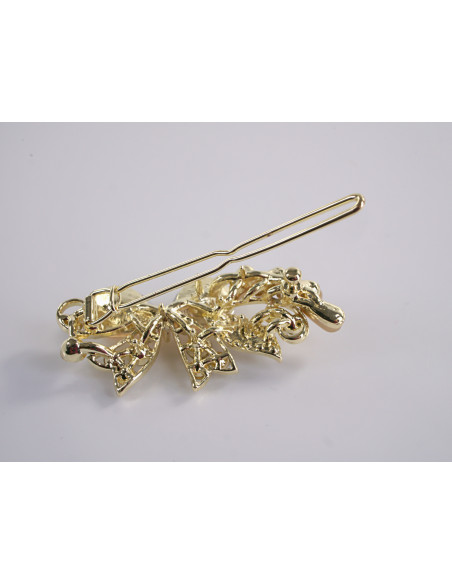 SPINKA  do włosów KOKARDKI Z KRYSZTAŁKAMI  Lolita Akcesoria ZŁOTY